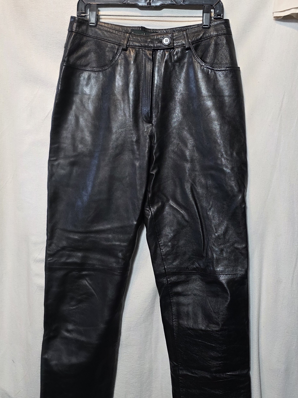 Harve Benard Black Leather Pants For Women Size 8